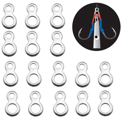 Anel Conector Swivel Jigging em Aço Inoxidável para Pesca Marítima